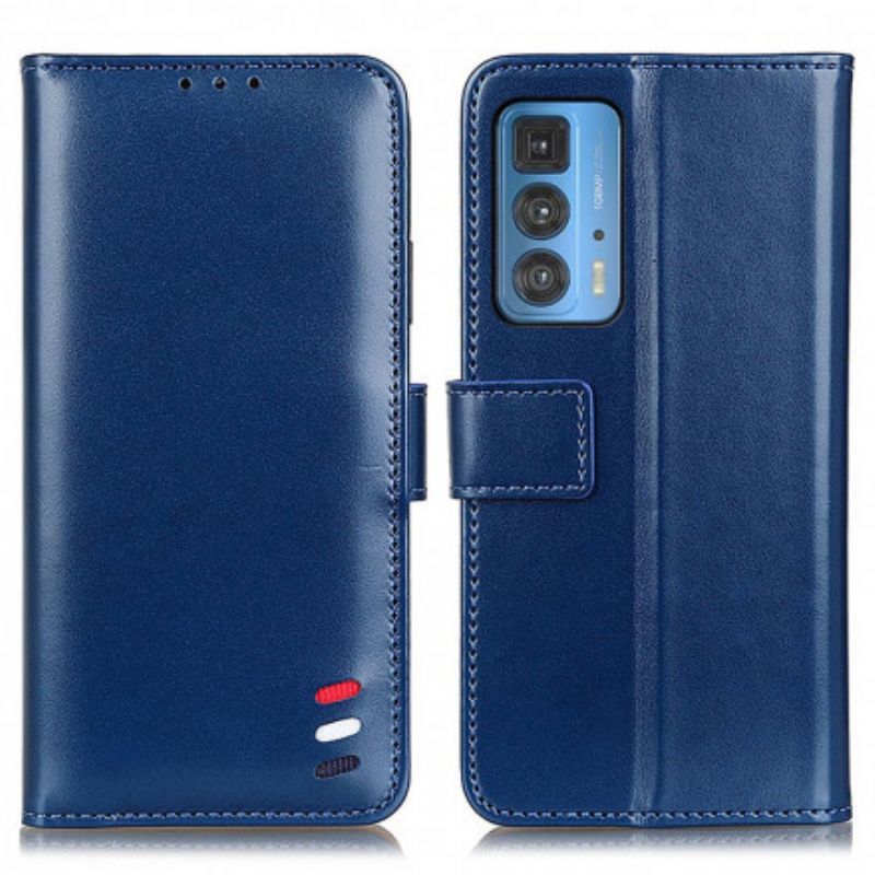 Etui Folio Motorola Edge 20 Pro Trójkolorowy Efekt Skóry