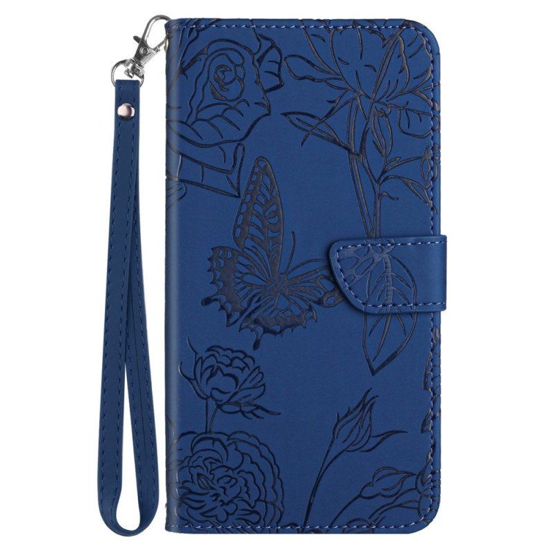 Etui Folio do Sony Xperia 5 IV Motyle Z Smyczą