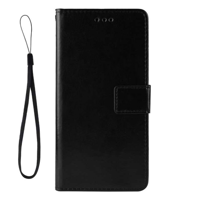 Etui Folio Sony Xperia L3 Czarny Imitacja Skóry Utra Z Paskiem
