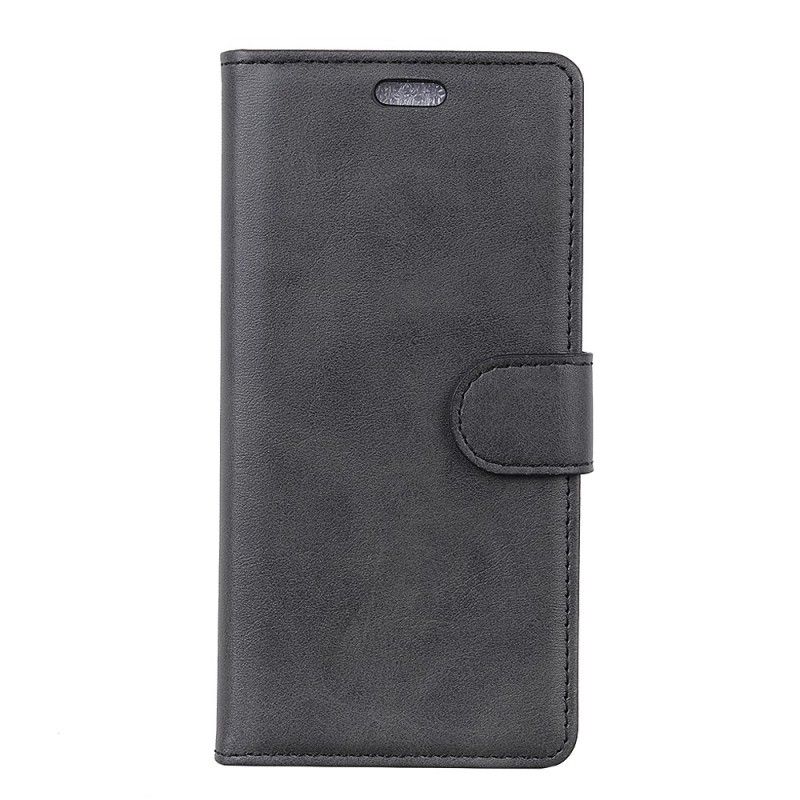 Etui Folio Sony Xperia L3 Czerwony Czarny Efekt Skóry Matowej Retro