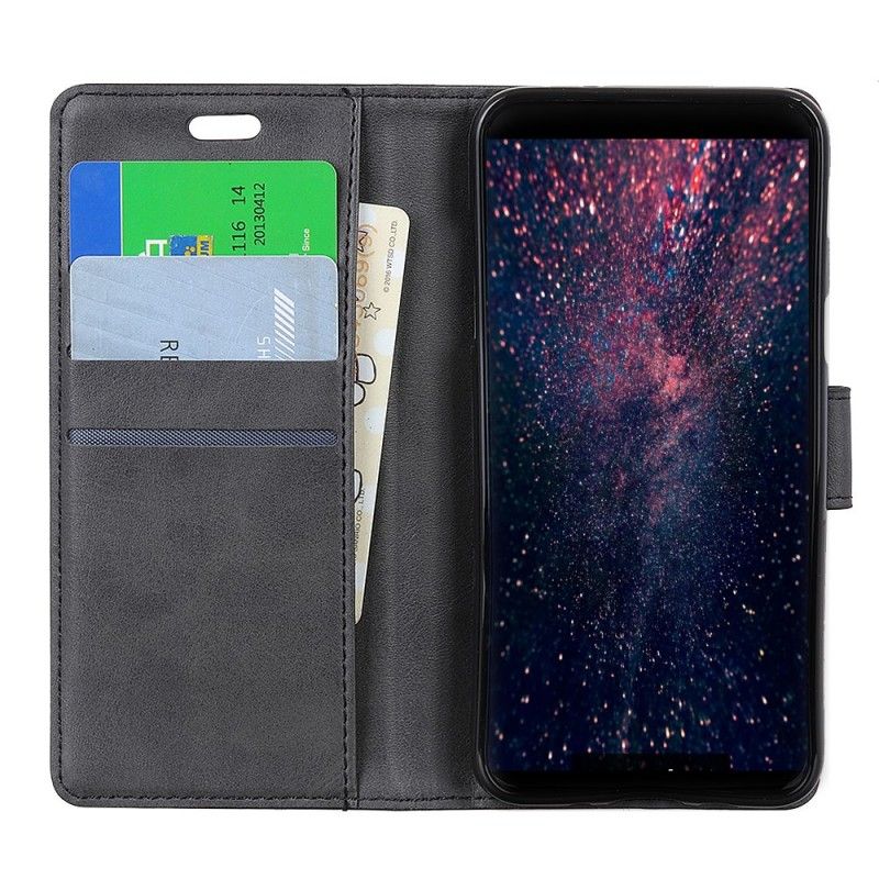 Etui Folio Sony Xperia L3 Czerwony Czarny Efekt Skóry Matowej Retro