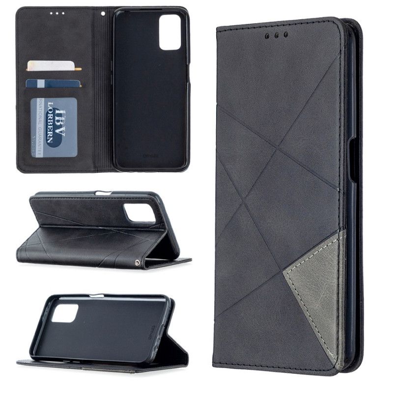 Flip Kotelot Oppo A72 Szary Czarny Styl Artysty Etui Ochronne