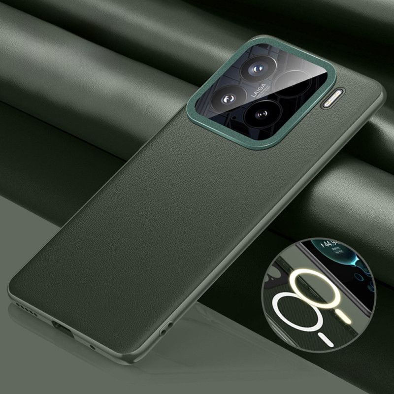 Etui Do Xiaomi 15 Kompatybilny Z Magsafe Efekt Skóry