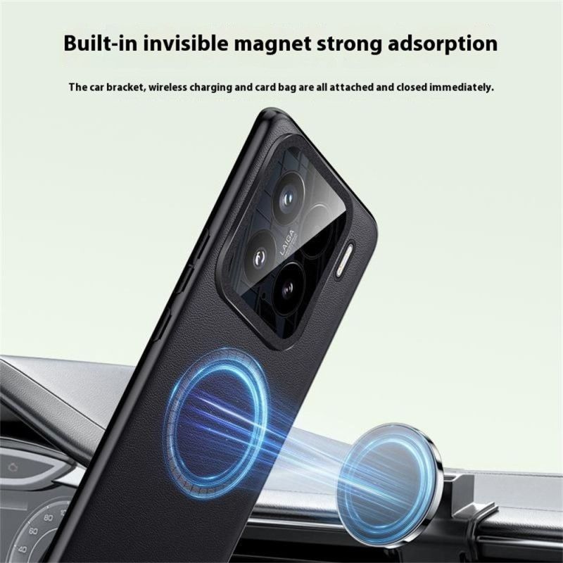 Etui Do Xiaomi 15 Kompatybilny Z Magsafe Efekt Skóry