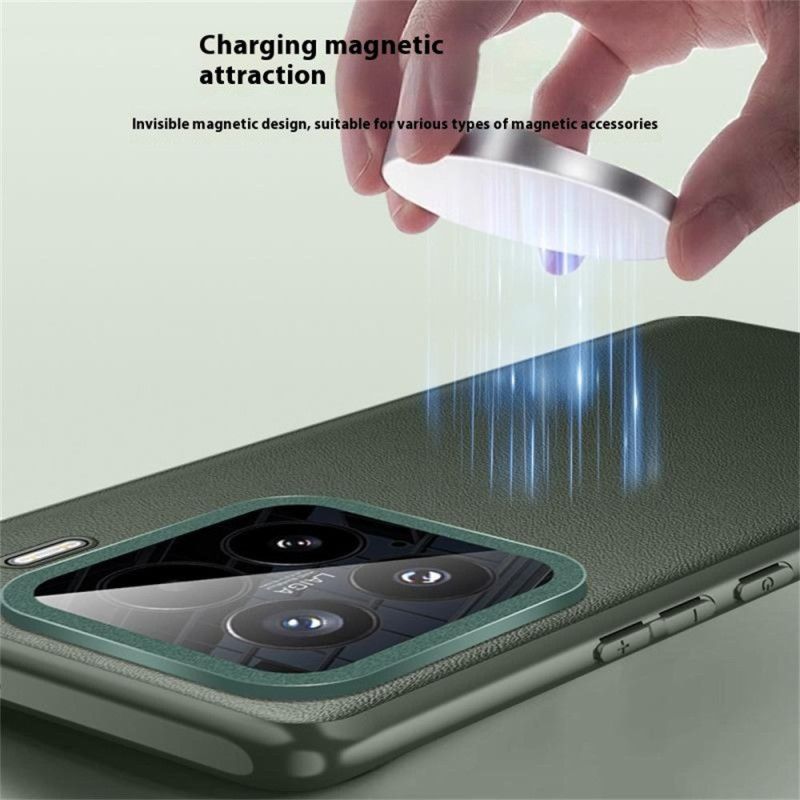 Etui Do Xiaomi 15 Kompatybilny Z Magsafe Efekt Skóry