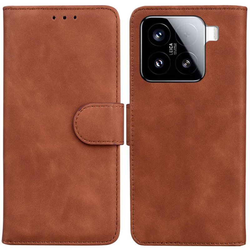 Etui Folio Do Xiaomi 15 Efekt Zamszu