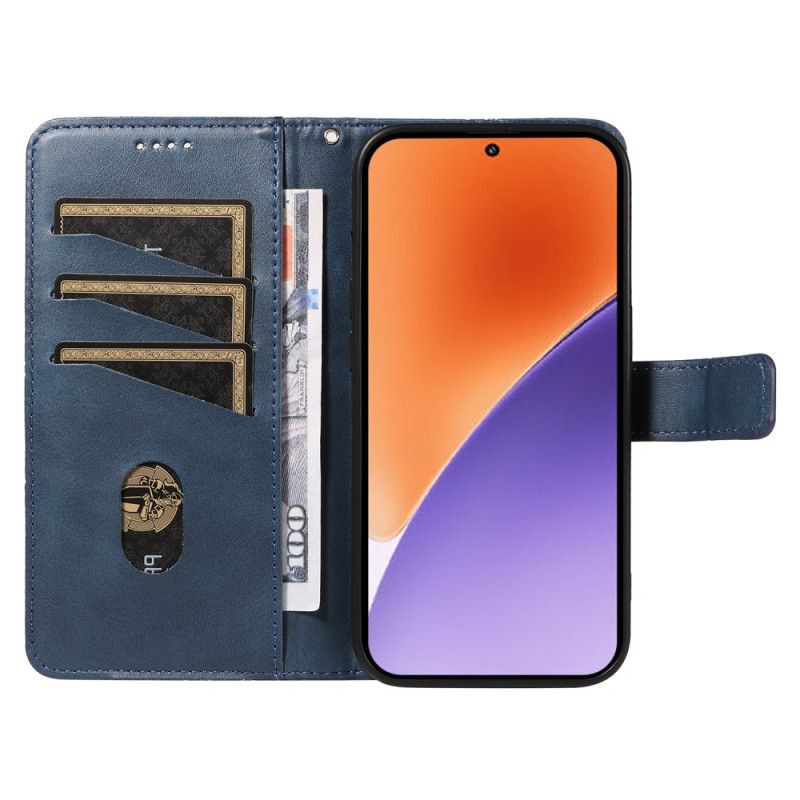 Etui Folio Xiaomi 15 Dwukolorowe Linie I Paski