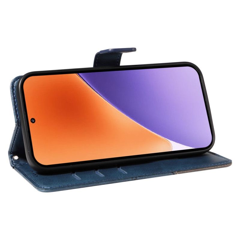Etui Folio Xiaomi 15 Dwukolorowe Linie I Paski
