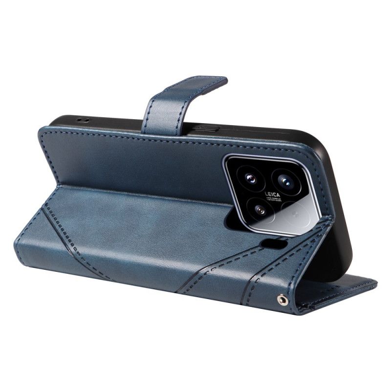 Etui Folio Xiaomi 15 Dwukolorowe Linie I Paski