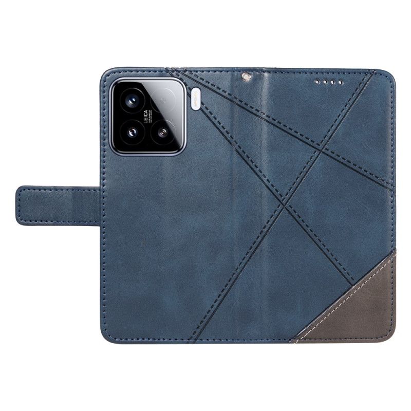 Etui Folio Xiaomi 15 Dwukolorowe Linie I Paski