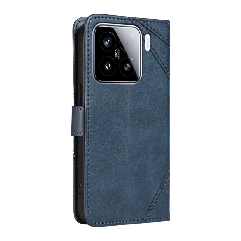 Etui Folio Xiaomi 15 Dwukolorowe Linie I Paski