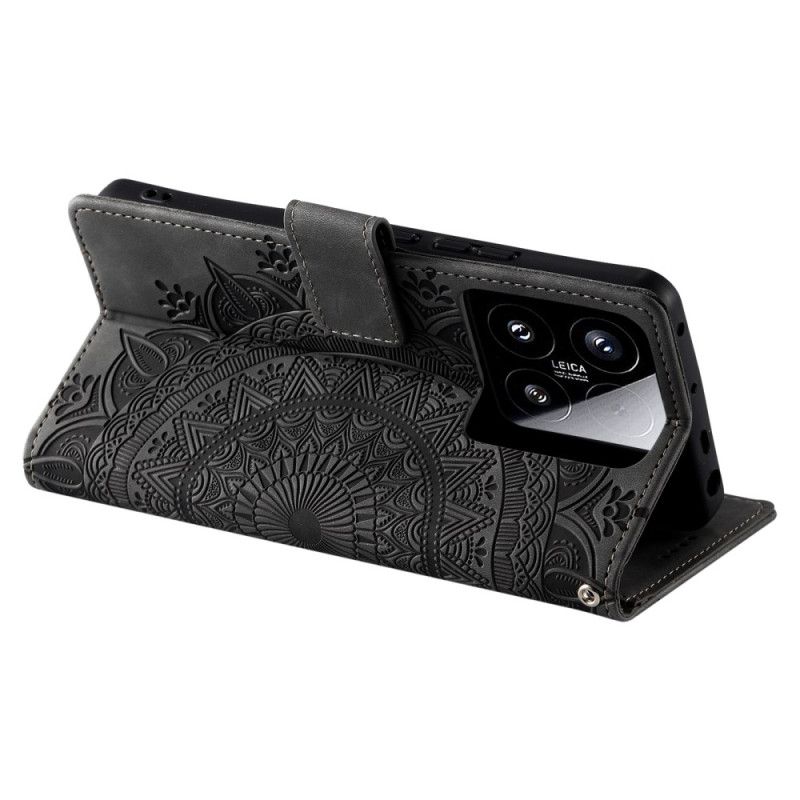 Etui Folio Xiaomi 15 Efekt Zamszu Mandali Etui Ochronne