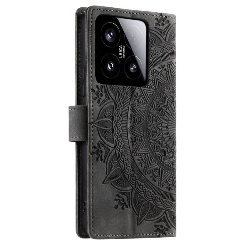 Etui Folio Xiaomi 15 Efekt Zamszu Mandali Etui Ochronne