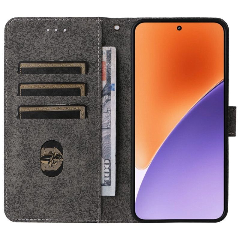 Etui Folio Xiaomi 15 Efekt Zamszu Z Ochroną Rfid Etui Ochronne