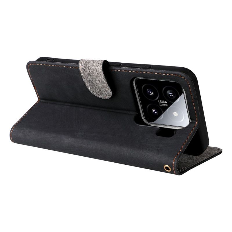 Etui Folio Xiaomi 15 Efekt Zamszu Z Ochroną Rfid Etui Ochronne