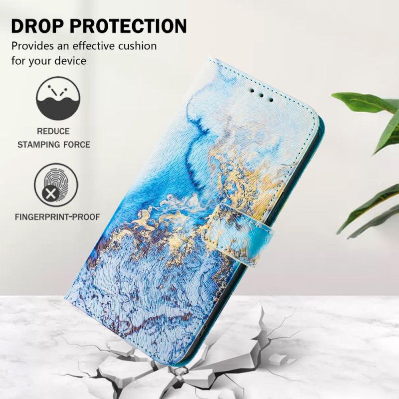 Etui Folio Xiaomi 15 Motyw Oceanicznego Marmuru Etui Ochronne