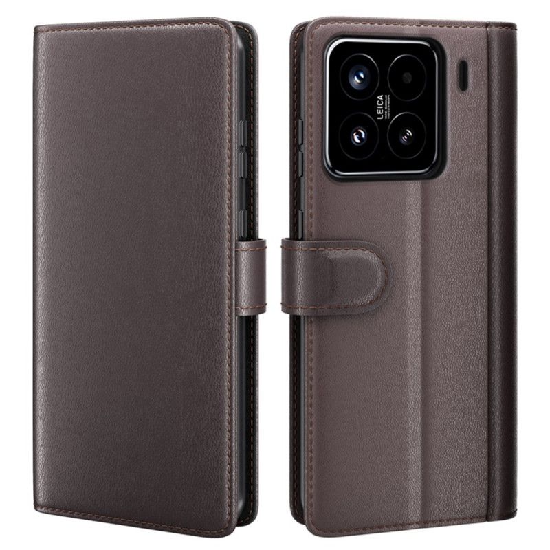 Etui Folio Xiaomi 15 Skóra Naturalna