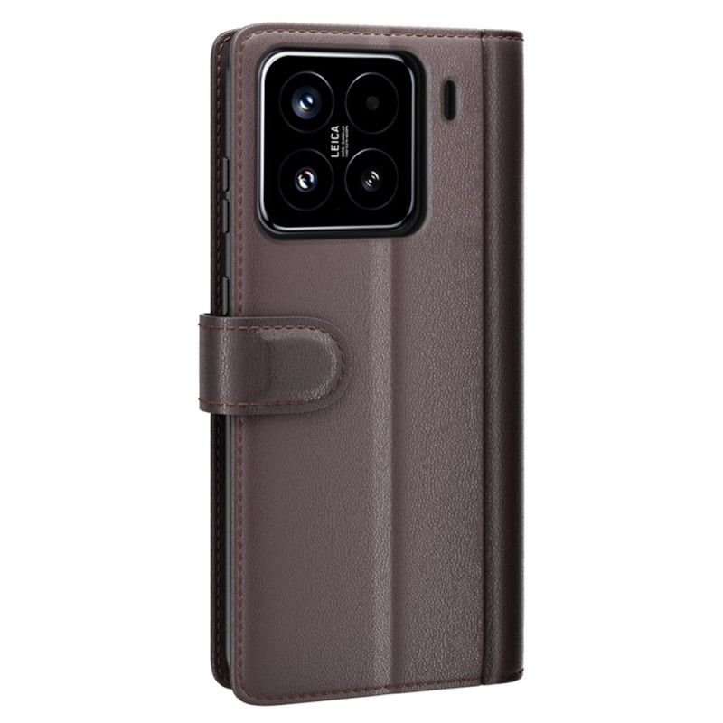 Etui Folio Xiaomi 15 Skóra Naturalna