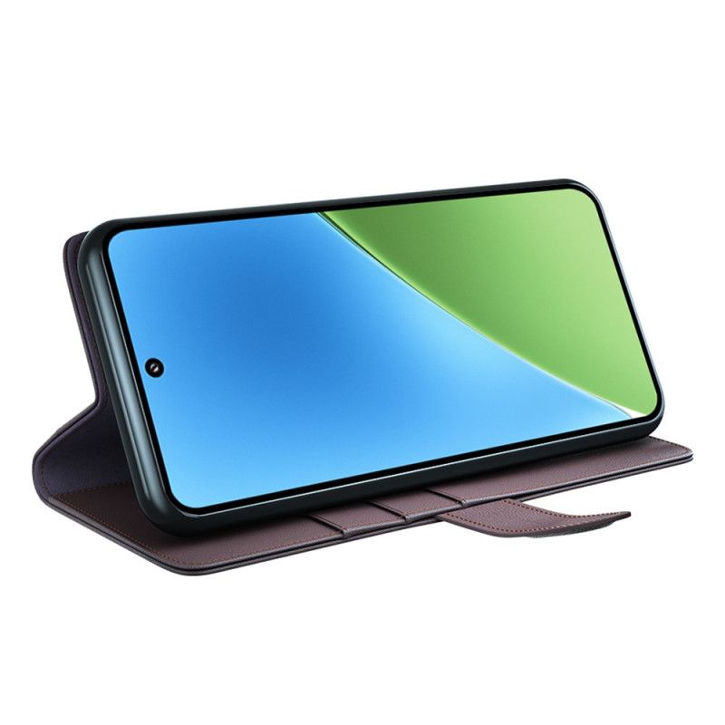 Etui Folio Xiaomi 15 Skóra Naturalna