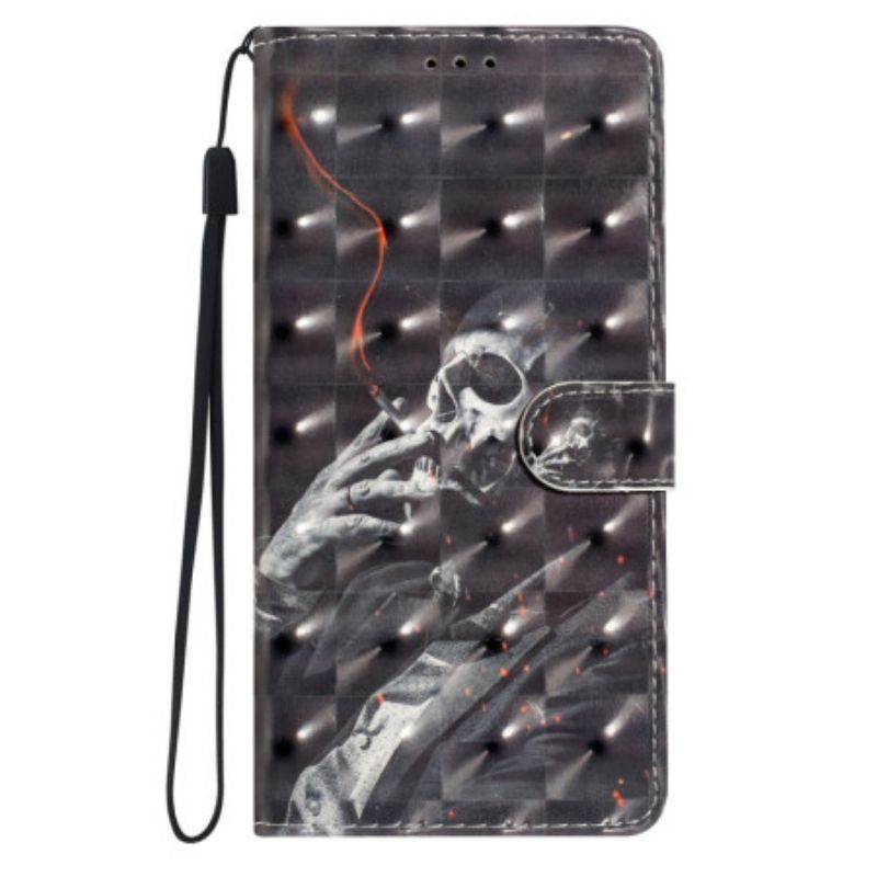 Etui Folio Xiaomi 15 Szkielet 3d Palący Się