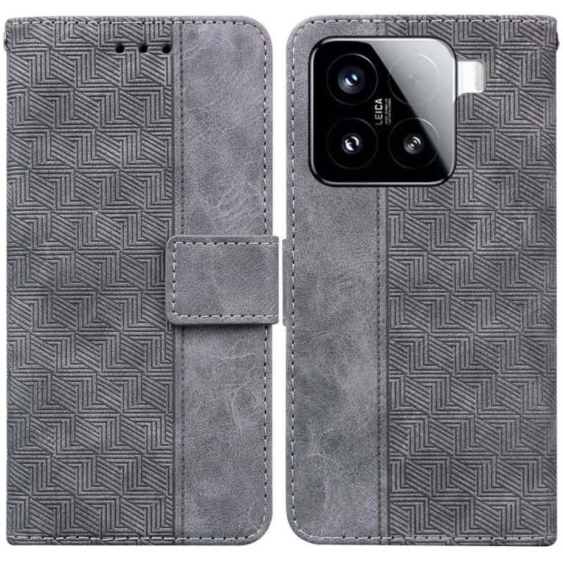 Etui Folio Xiaomi 15 Wzór Tkany Etui Ochronne