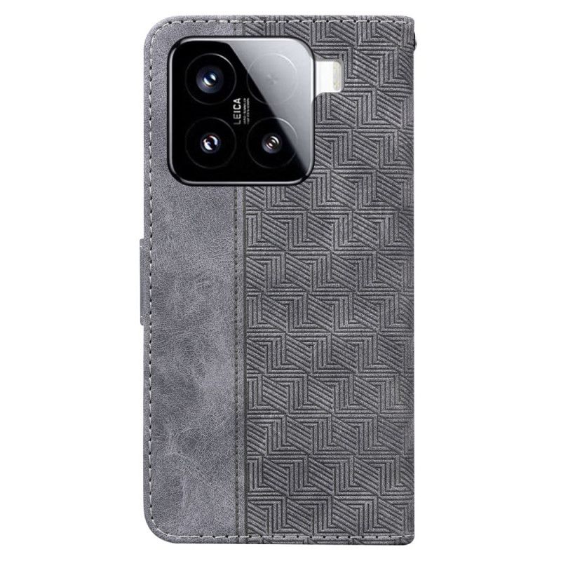 Etui Folio Xiaomi 15 Wzór Tkany Etui Ochronne