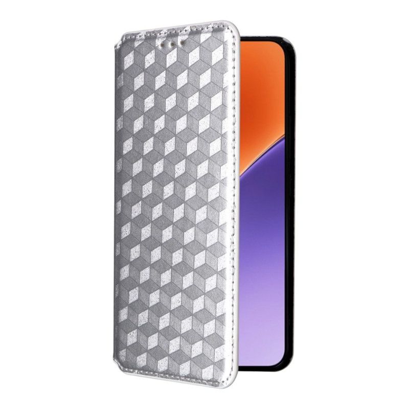 Flip Kotelot Xiaomi 15 Etui Na Telefon Trójwymiarowe Diamenty