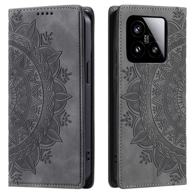 Flip Kotelot Xiaomi 15 Mandala Efekt Zamszu