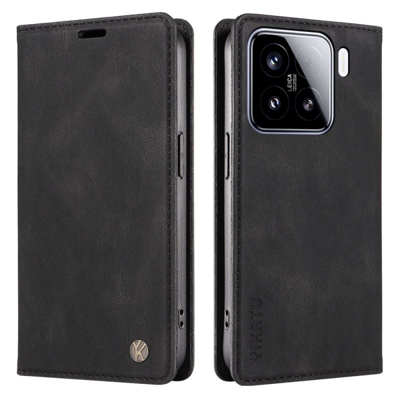 Flip Kotelot Xiaomi 15 Yikatu Efekt Zamszu Etui Ochronne