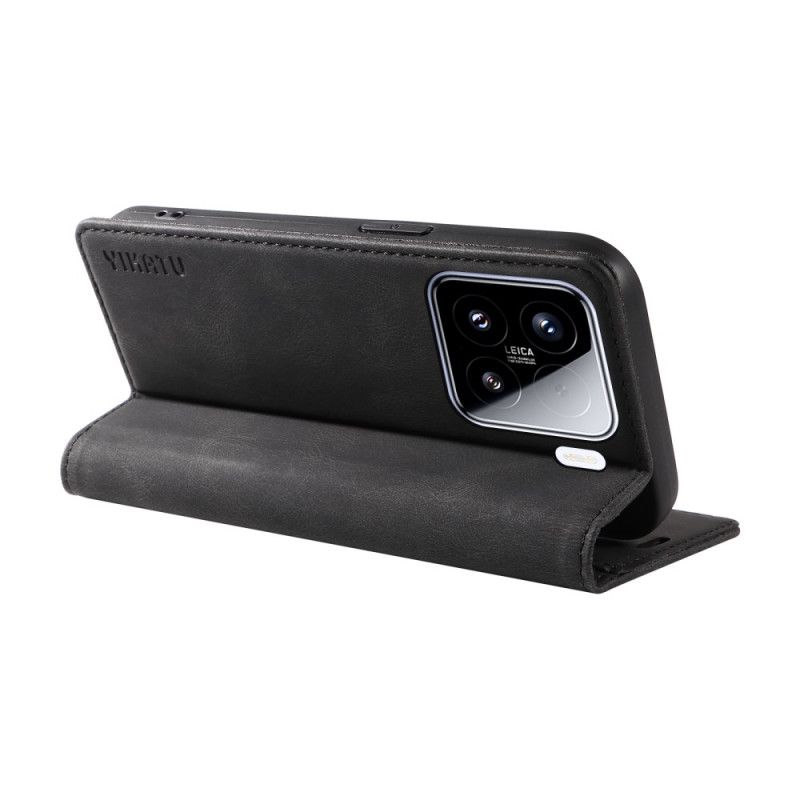 Flip Kotelot Xiaomi 15 Yikatu Efekt Zamszu Etui Ochronne