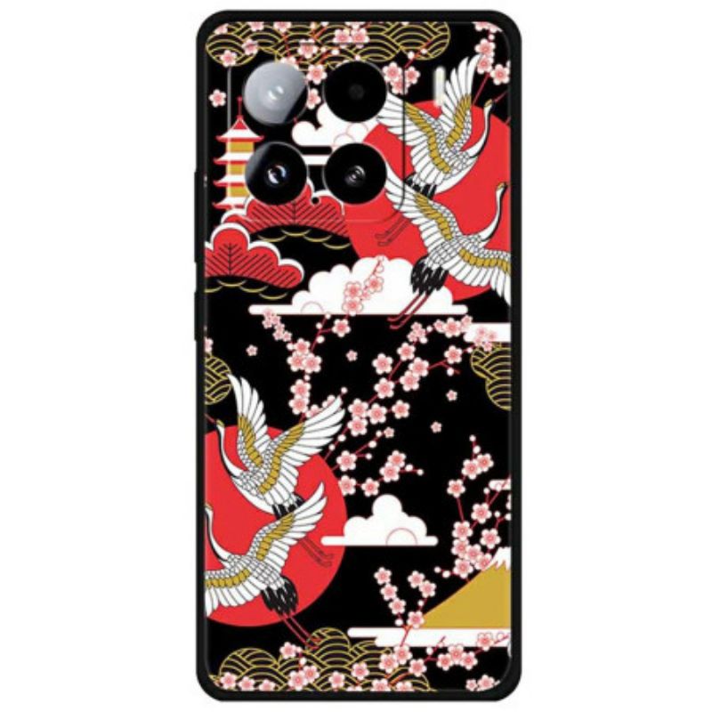 Futerały Xiaomi 15 Etui Na Telefon CZtery Żurawie W Locie