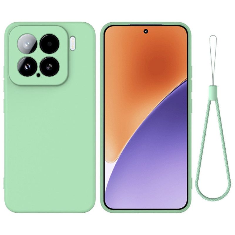 Futerały Xiaomi 15 Etui Na Telefon Pasek Z Płynnego Silikonu