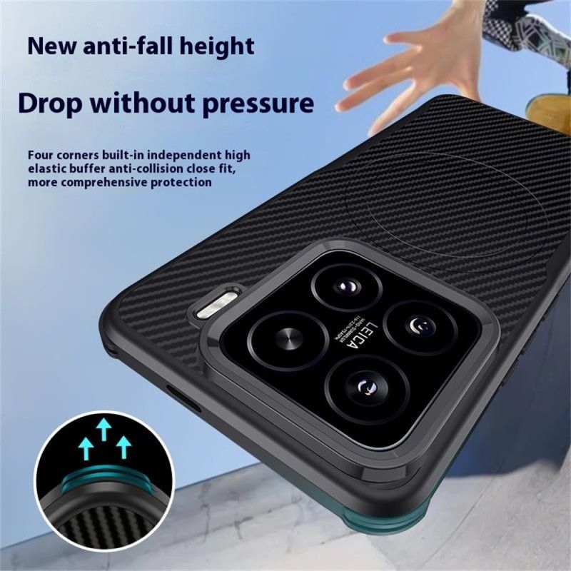 Futerały Xiaomi 15 Etui Na Telefon Włókno Węglowe Kompatybilne Z Magsafe