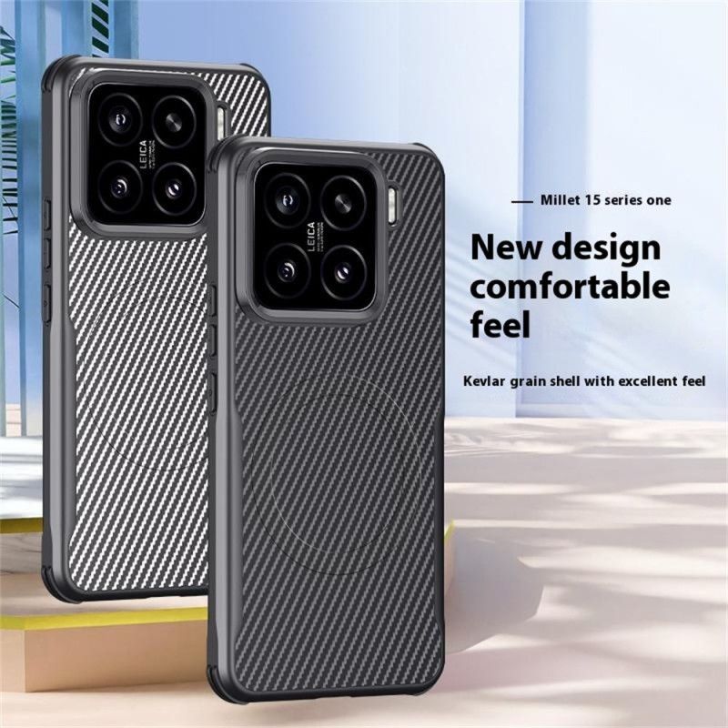 Futerały Xiaomi 15 Etui Na Telefon Włókno Węglowe Kompatybilne Z Magsafe