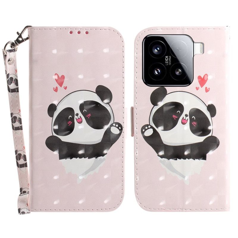 Obudowa Xiaomi 15 Etui Na Telefon Smycz Panda Love
