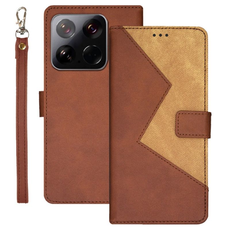 Skórzany Futerał Xiaomi 15 Etui Na Telefon Dwukolorowe Idewei