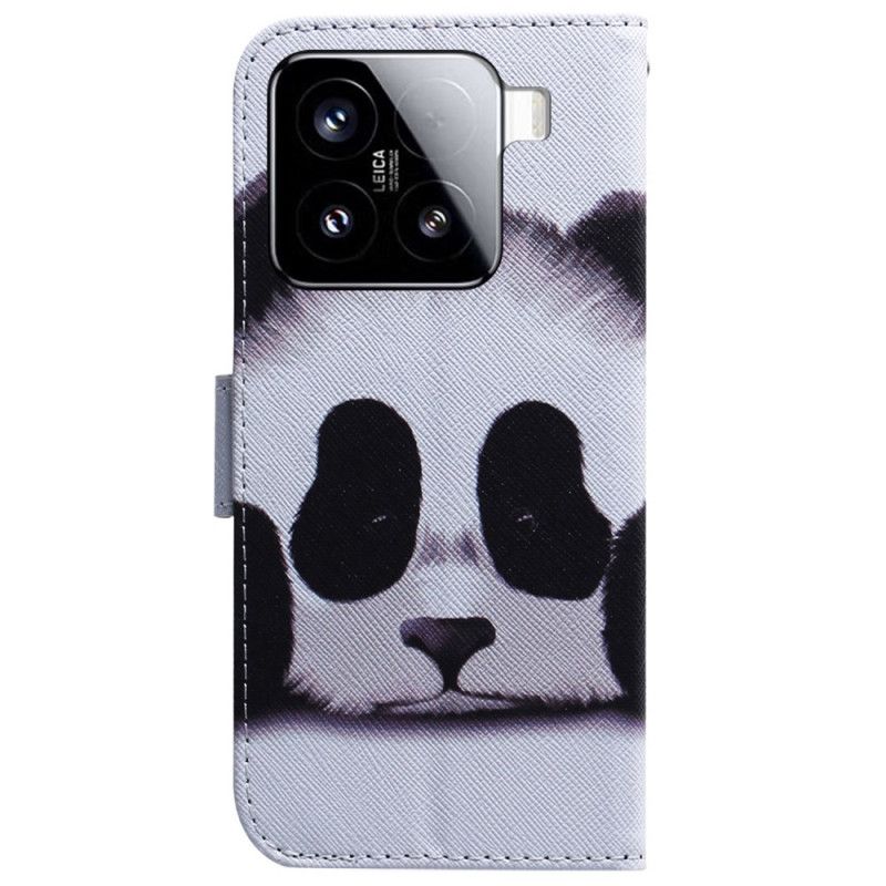 Skórzany Futerał Xiaomi 15 Etui Na Telefon Panda