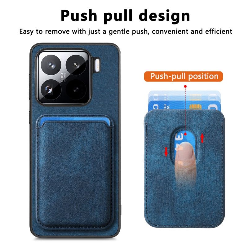 Skórzany Futerał Xiaomi 15 Etui Na Telefon Retro Z Odpinanym Uchwytem Na Karty