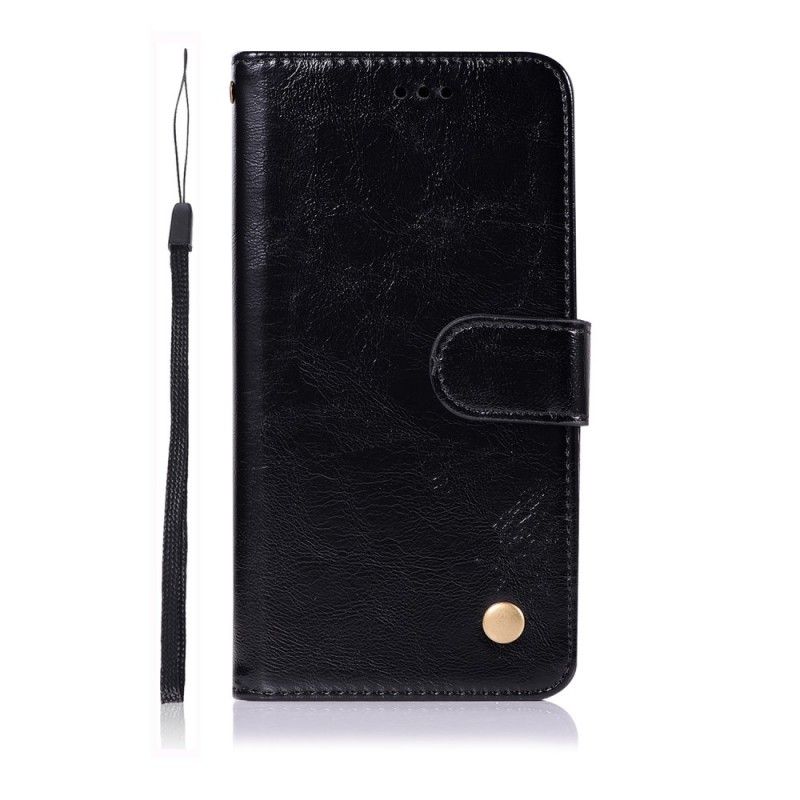 Etui Folio Samsung Galaxy S10 Plus Efekt Skóry W Stylu Vintage Z Paskiem Etui Ochronne