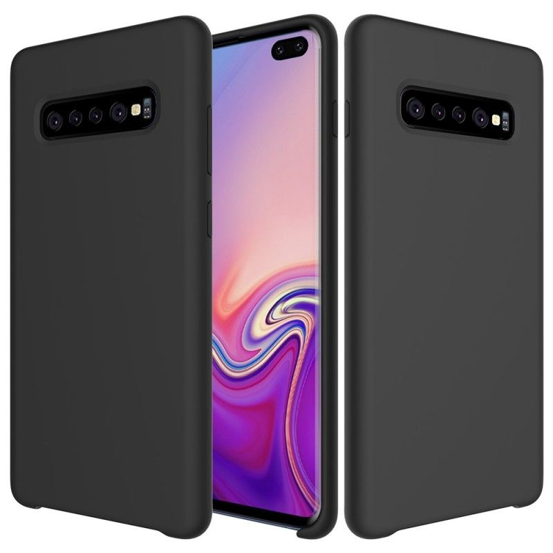 Etui Samsung Galaxy S10 Plus Biały Czarny Silikon