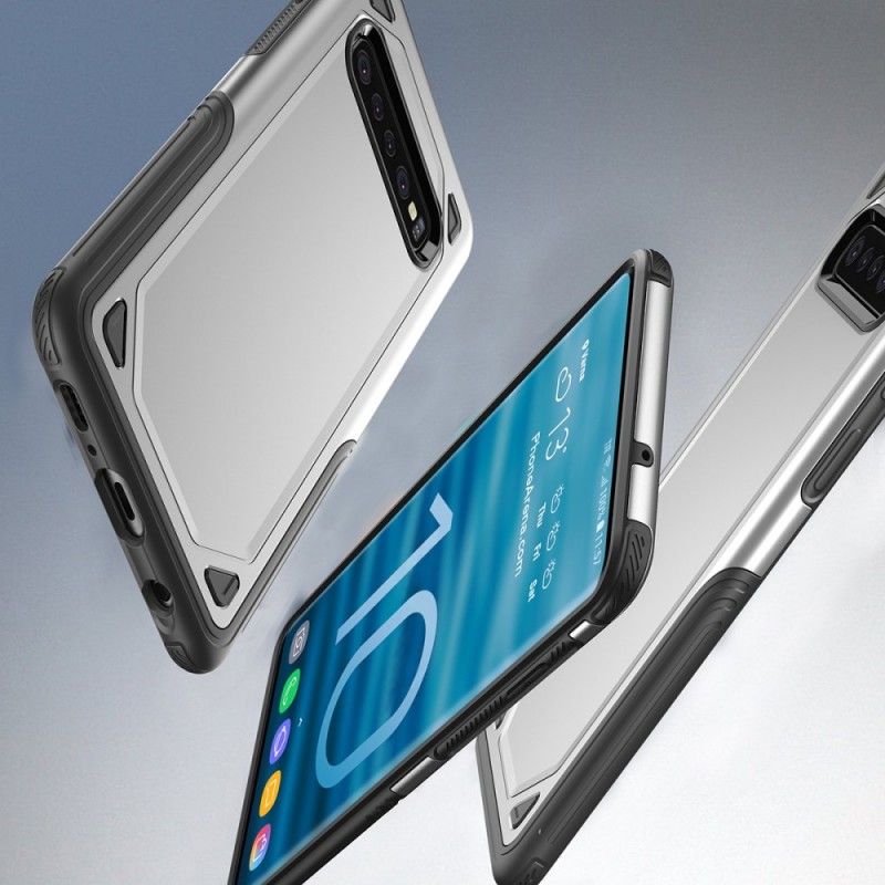 Etui Samsung Galaxy S10 Plus Szary Czarny Efekt Metalu Premium