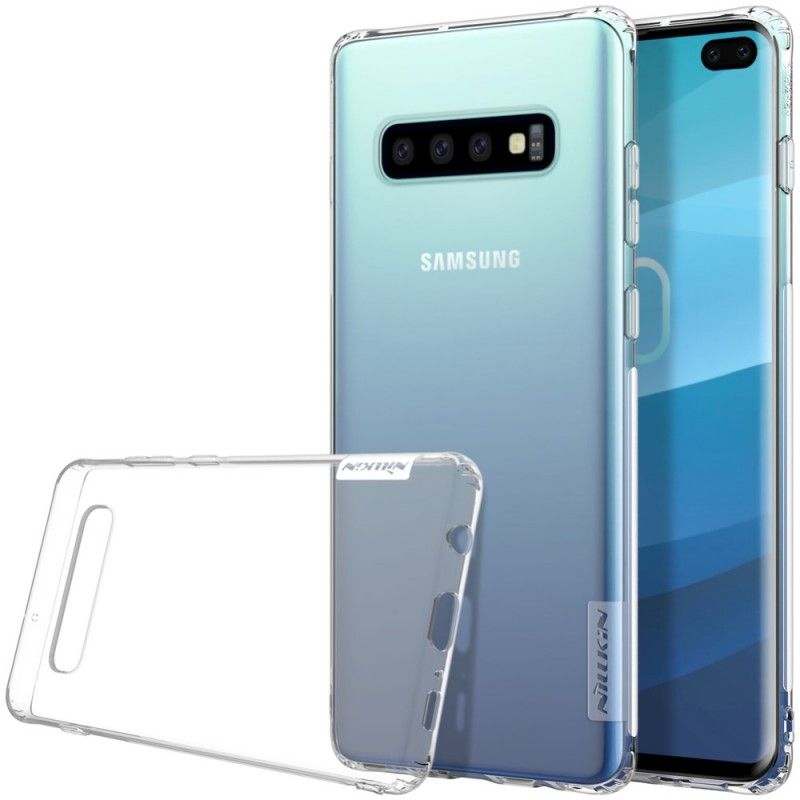 Futerały Samsung Galaxy S10 Plus Biały Przezroczysty Nillkin