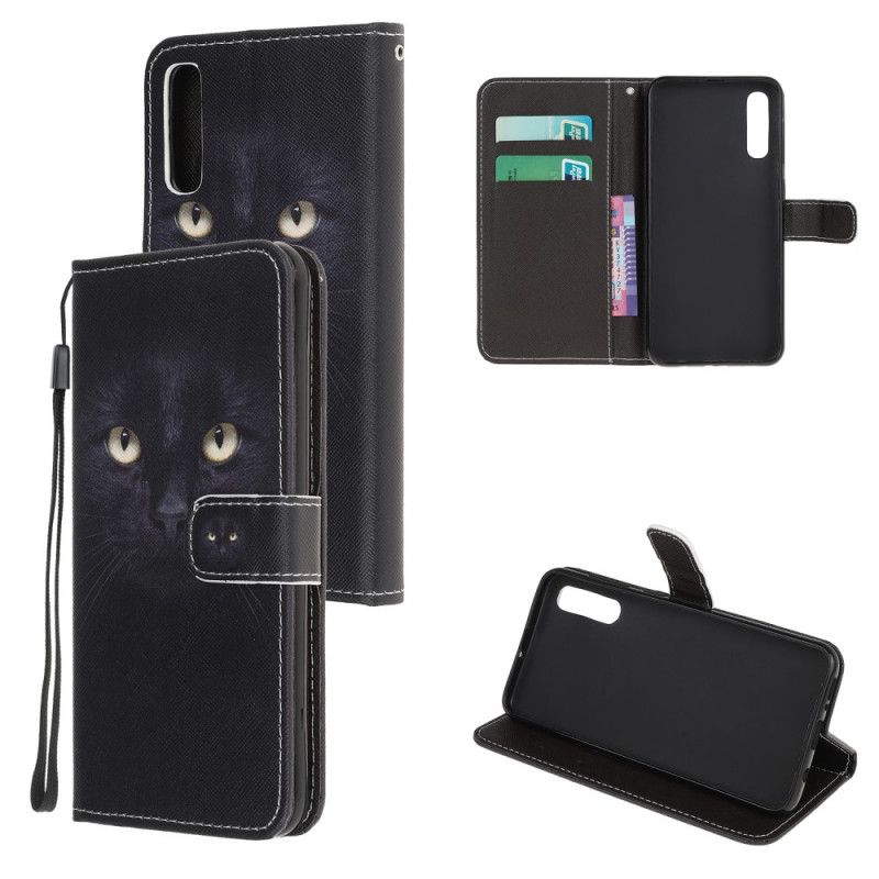 Etui Folio Huawei P Smart S Czarne Oczy Kota Ze Stringami Etui Ochronne