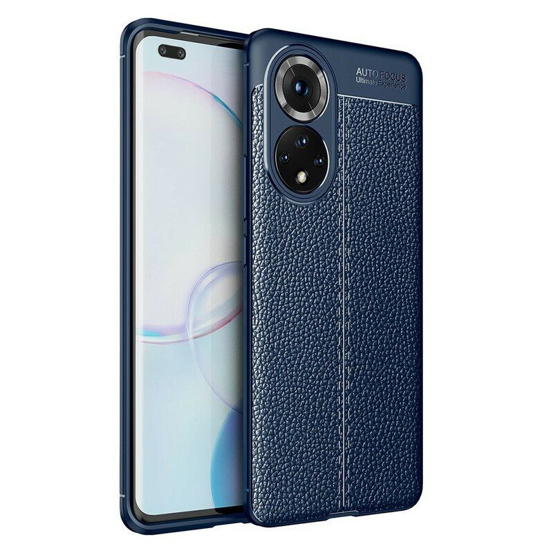 Etui do Honor 50 Pro Efekt Skóry Liczi Pro Double Line