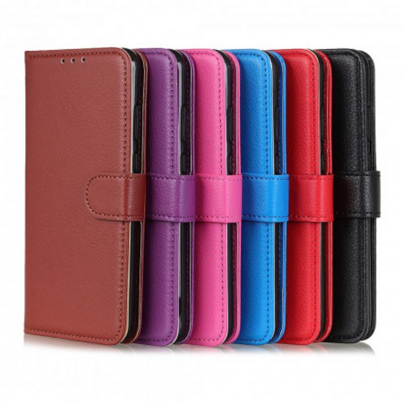 Etui Folio Moto G 5g Tradycyjne Liczi Sztuczna Skóra