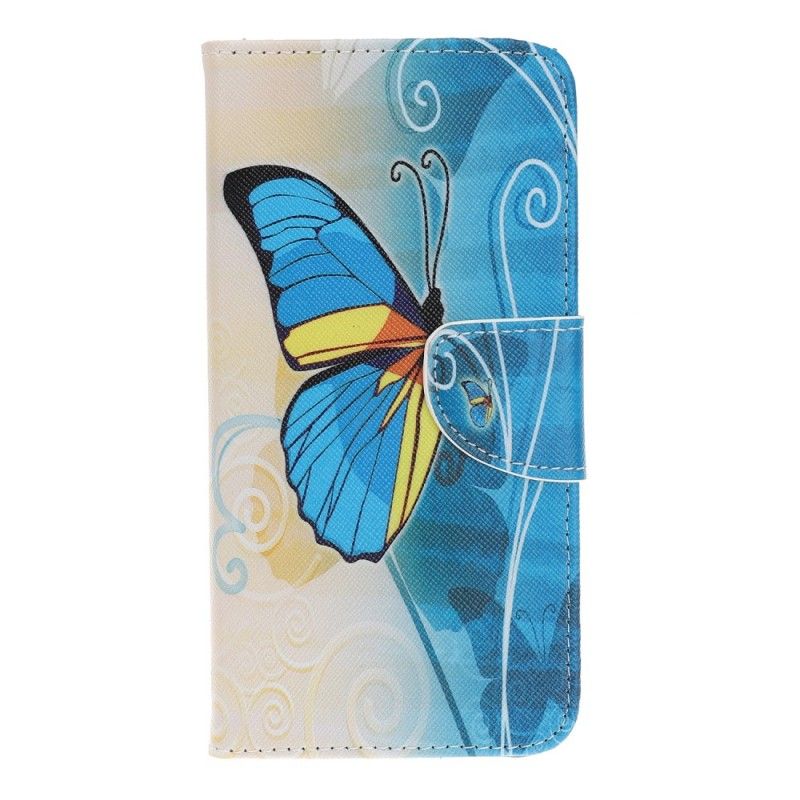 Etui Folio Huawei Y5 2019 Motyl Niebieski I Żółty