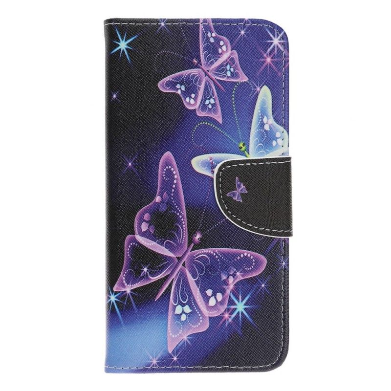 Etui Folio Huawei Y5 2019 Neonowe Motyle