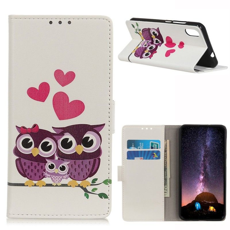 Etui Folio Huawei Y5 2019 Rodzina Sów Etui Ochronne