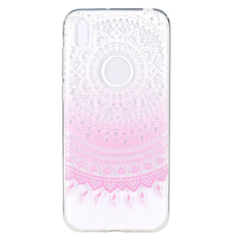 Etui Huawei Y5 2019 Róża Przezroczysta Kolorowa Mandala Etui Ochronne