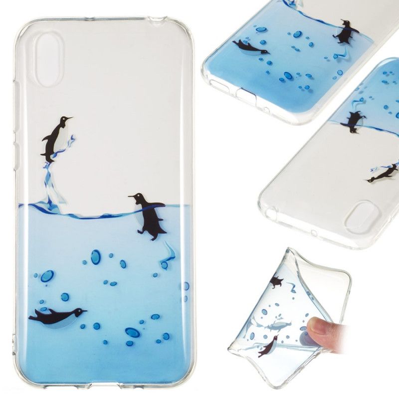 Futerały Huawei Y5 2019 Etui na Telefon Przezroczysta Gra W Pingwina